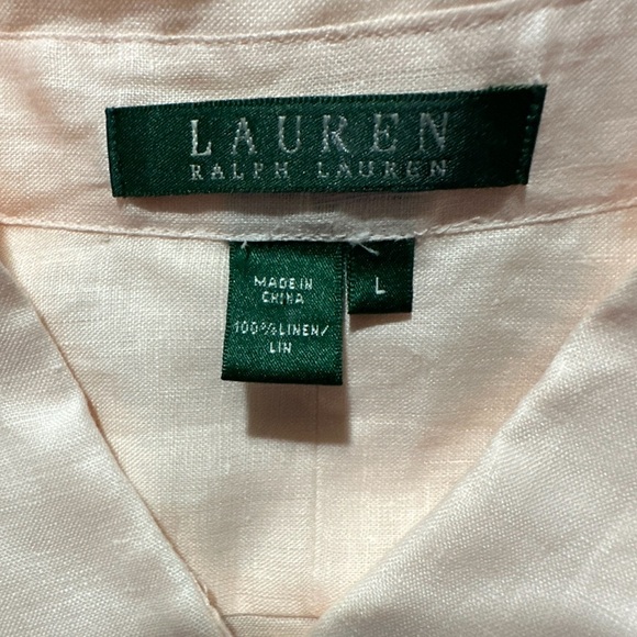 NWOT RALPH LAUREN LINEN  RUFFLED SHIRT - Picture 4 of 4